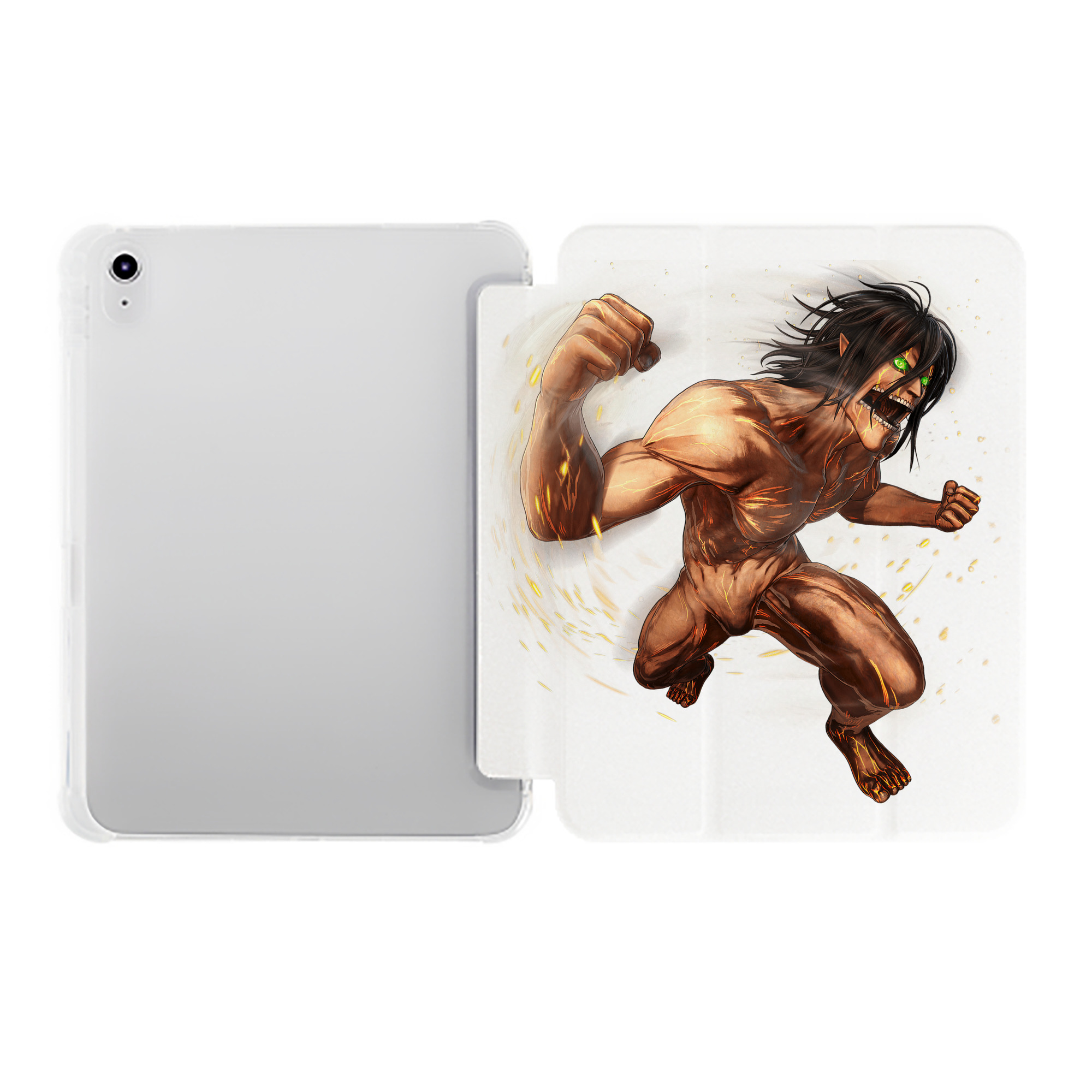 （画像用） 進撃の巨人 Attack on Titan IPad ケース ペン収納付き 三つ折りスタンド PUレザー×シリコン 対応機種9.5/10.5/10.9インチ